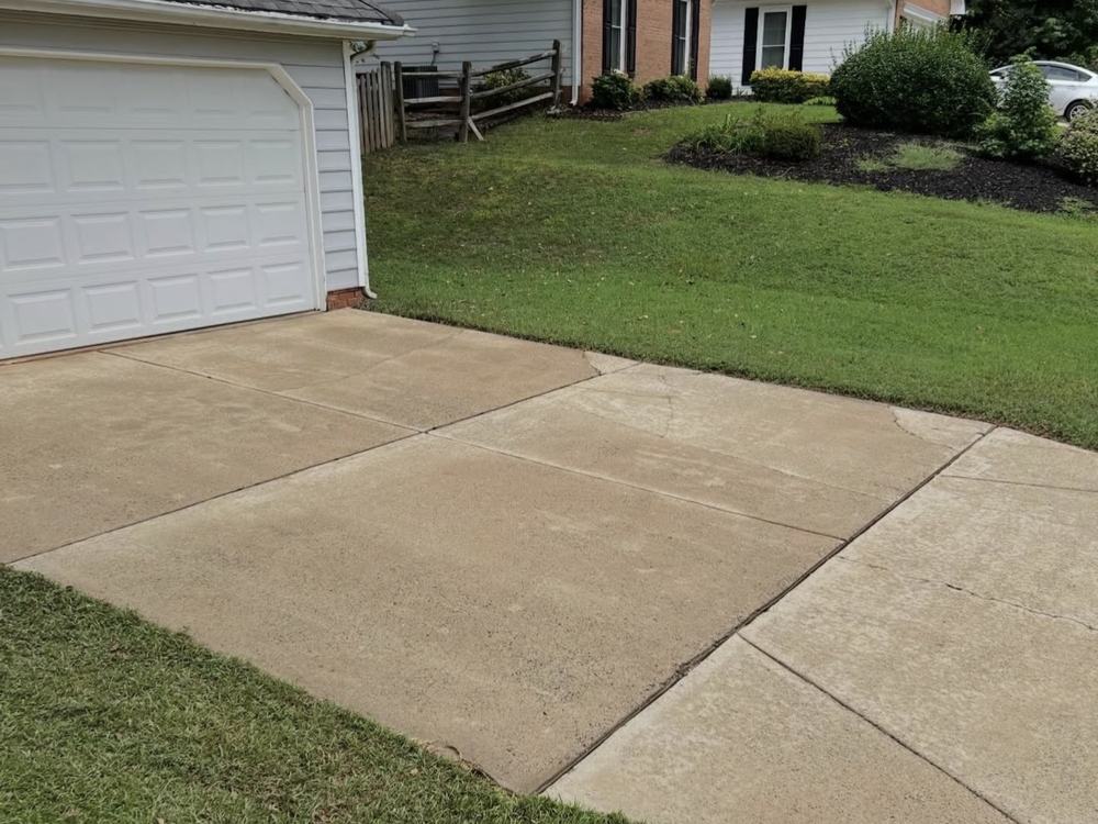 After: the same driveway, clean and even-toned, seen from the side