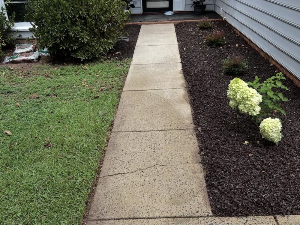After: the same front walkway, clean